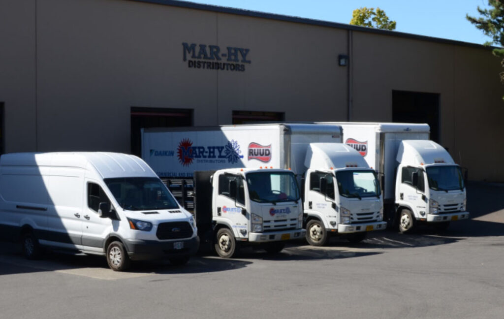 Mar-Hy Delivery Trucks Ready to Deliver your Equipment
