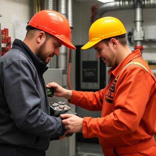 HVAC Apprentice Using Smart Thermostat