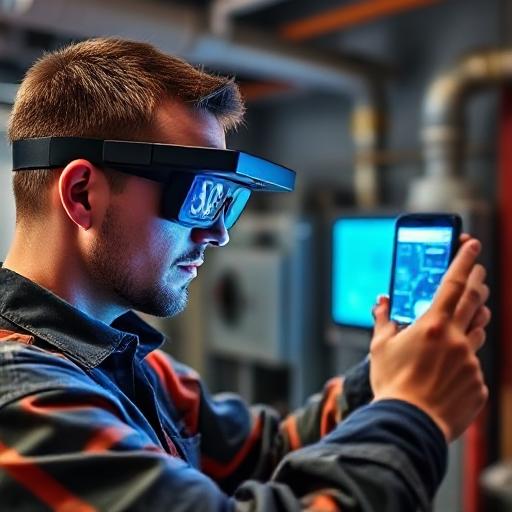 AR Glasses in HVAC Training Image